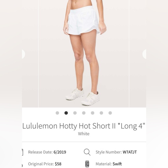 Lululemon Hotty Hot Short II *Long 4" - Picture 2 of 11